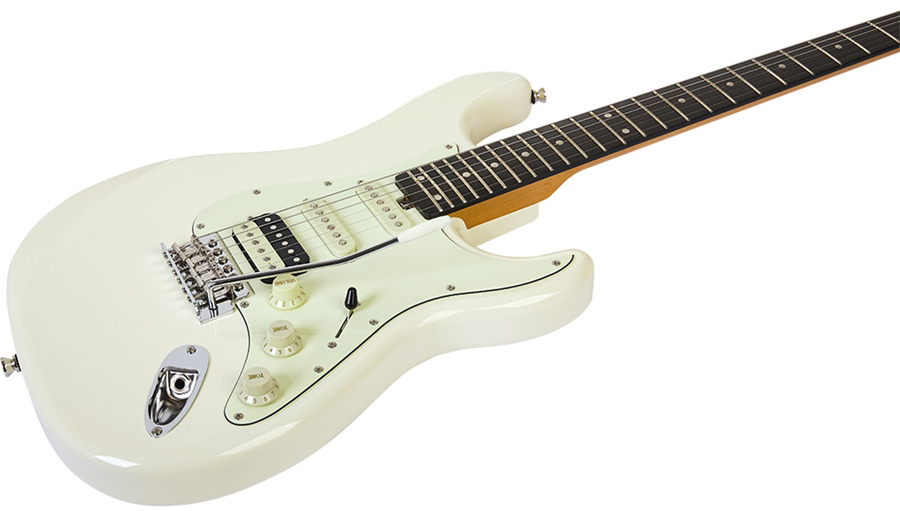 Eko Aire V-nos Original Hss Trem Wpc - Olympic White - Guitare Électrique Forme Str - Variation 2