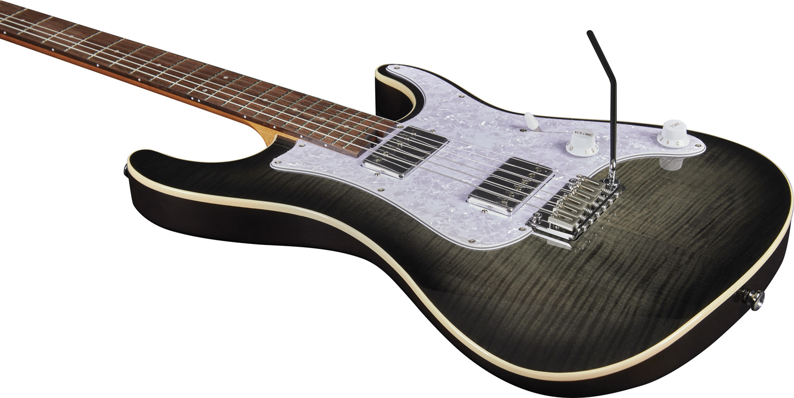 Eko Aurora 400 Trem Hh Lau - Flamed Grey Burst - Guitare Électrique Forme Str - Variation 2