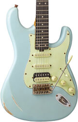 Guitare électrique forme str Eko Original Aire Relic - Daphne blue