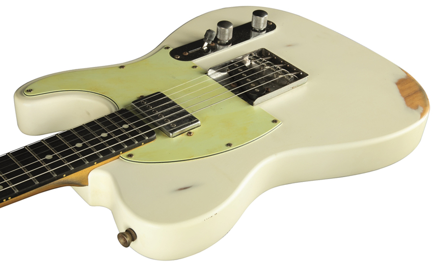 Eko Tero Relic Original Sh Ht Wpc - Olympic White - Guitare Électrique Forme Tel - Variation 3