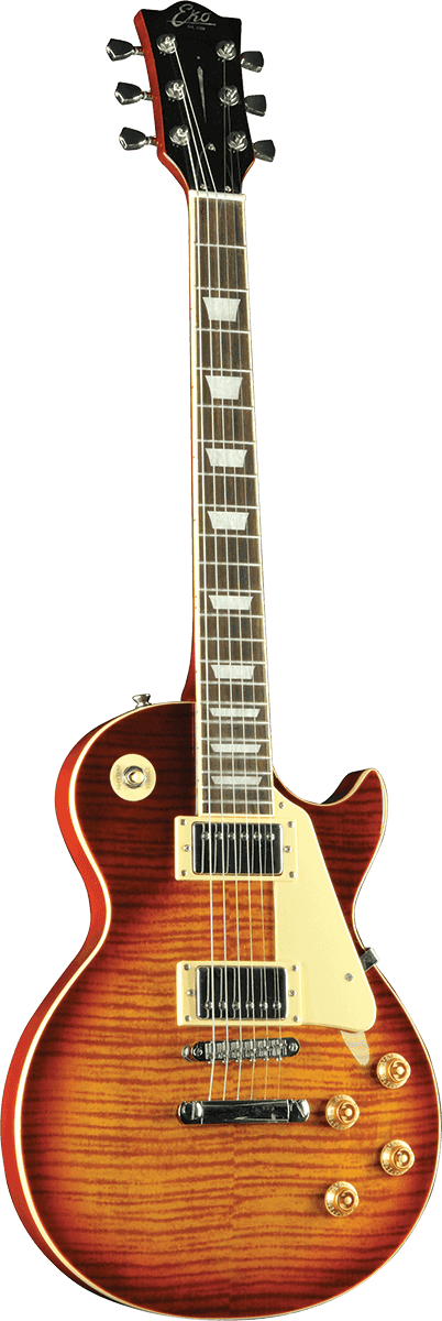 Eko Vl-480 Tribute Starter 2h Ht Wpc - Aged Cherry Burst Flamed - Guitare Électrique Single Cut - Variation 1