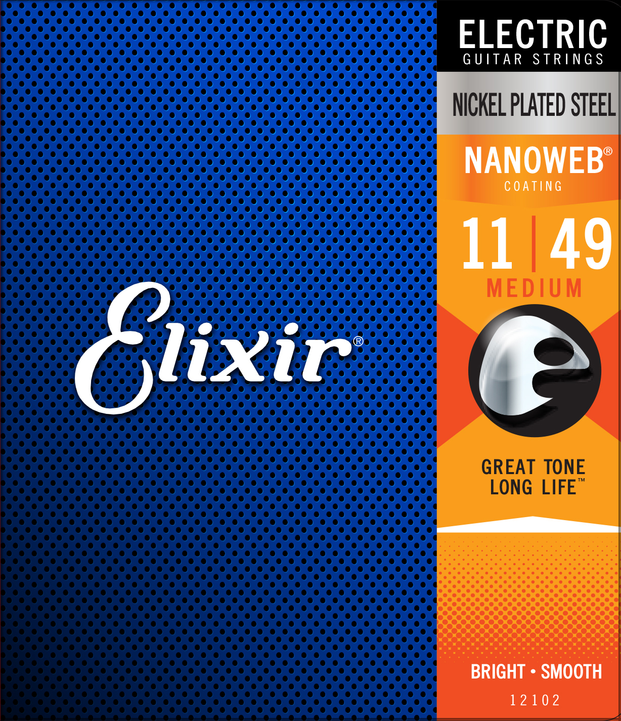 Elixir Jeu De 6 Cordes Electric (6) 12102 Nanoweb Nickel Plated Steel 11-49 - Cordes Guitare Électrique - Main picture