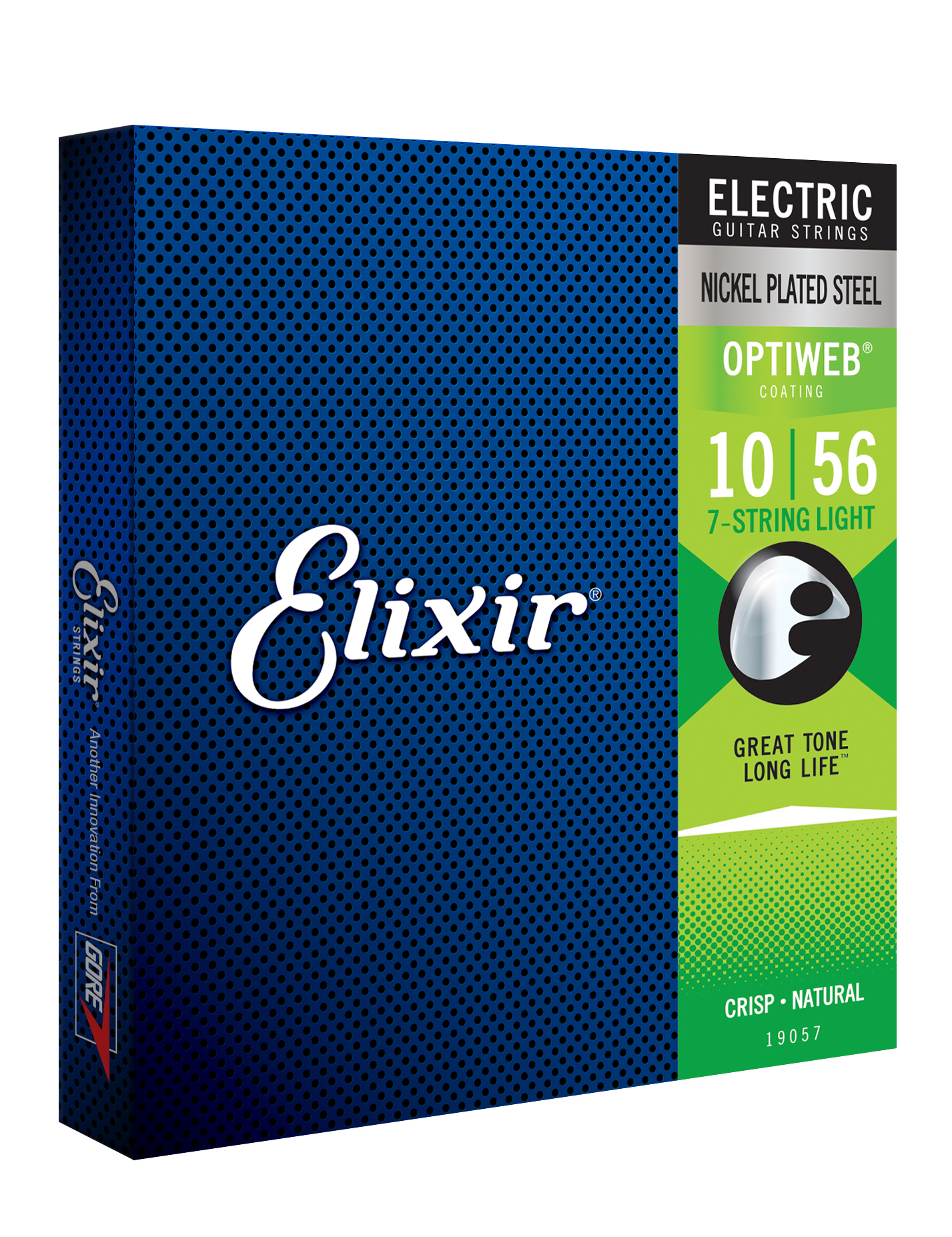 Elixir Jeu De 7 Cordes 19057 7-string Optiweb Nps Electric Guitar 7c Light 10-56 - Cordes Guitare Électrique - Variation 1