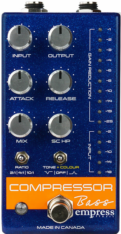 Empress S&d Compressor Bass Blue Sparkle - PÉdale Compression / Sustain / Noise Gate - Main picture