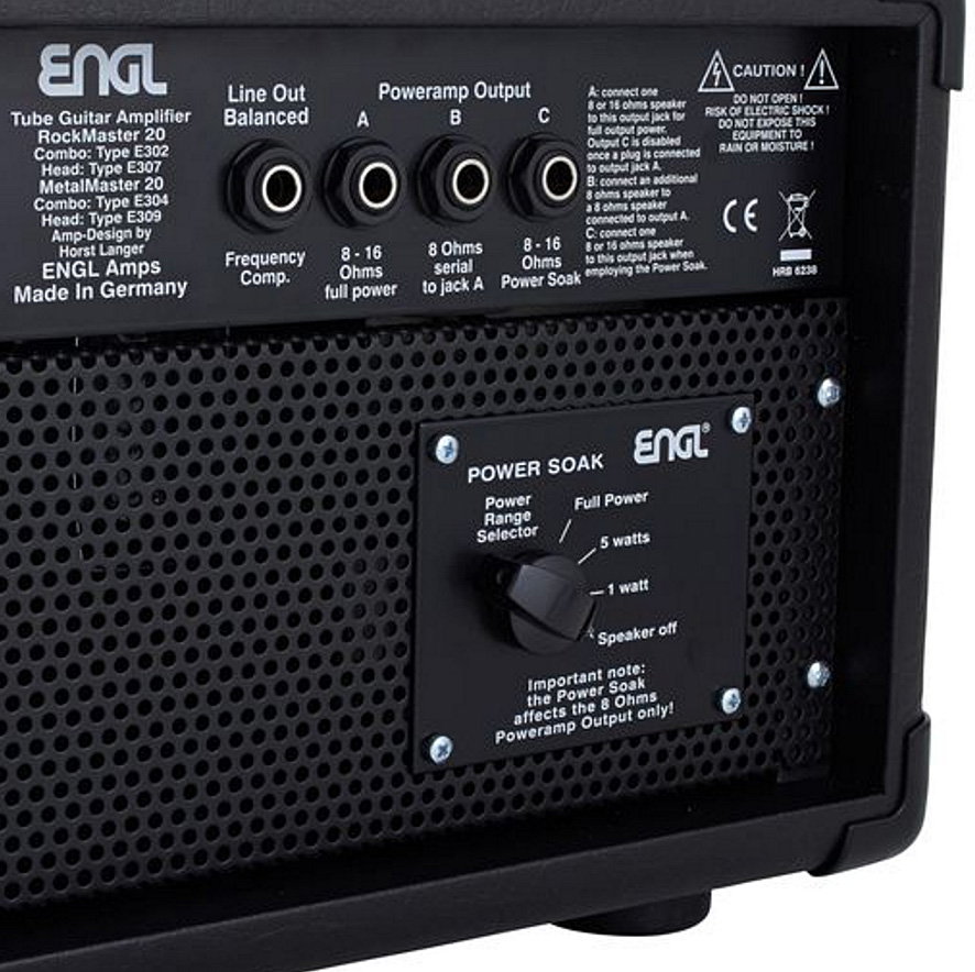 Engl Rockmaster E307 Head 20w Black - Ampli Guitare Électrique TÊte / PÉdale - Variation 4