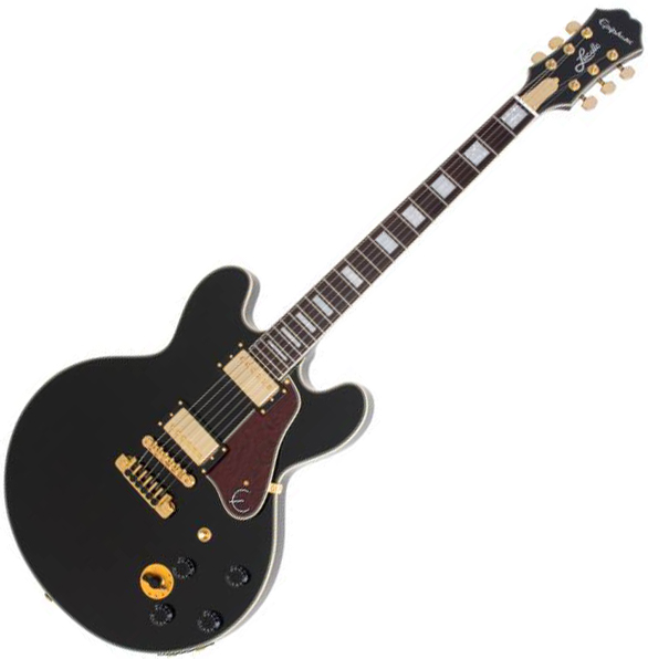 Epiphone B.b. King Lucille Gh - Ebony - Guitare Électrique 1/2 Caisse - Variation 2