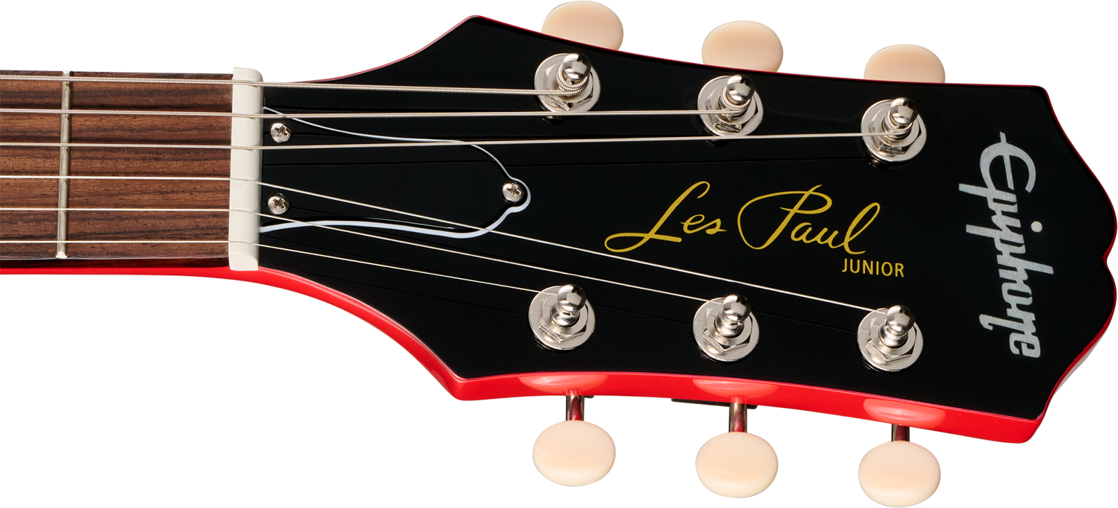 Epiphone Billy Joe Armstrong Les Paul Jr Signature 1s Ht Rw - Radiant Red - Guitare Électrique Single Cut - Variation 4