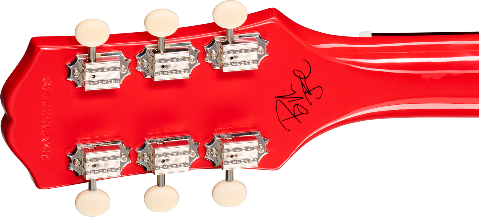 Epiphone Billy Joe Armstrong Les Paul Jr Signature 1s Ht Rw - Radiant Red - Guitare Électrique Single Cut - Variation 5