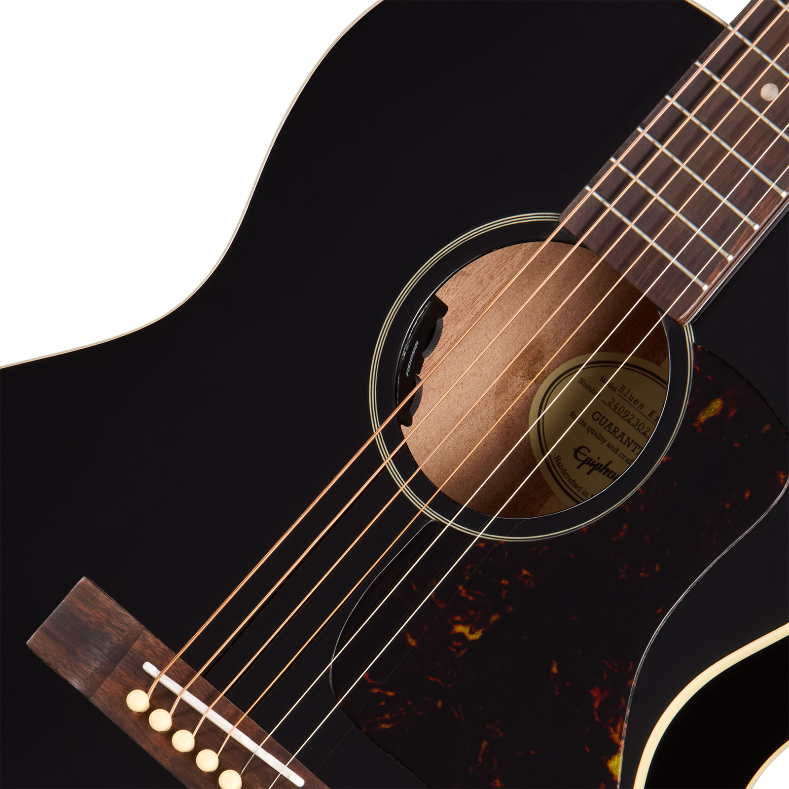 Epiphone Blues King Studio Epicea Acajou Rw - Ebony - Guitare Folk - Variation 2
