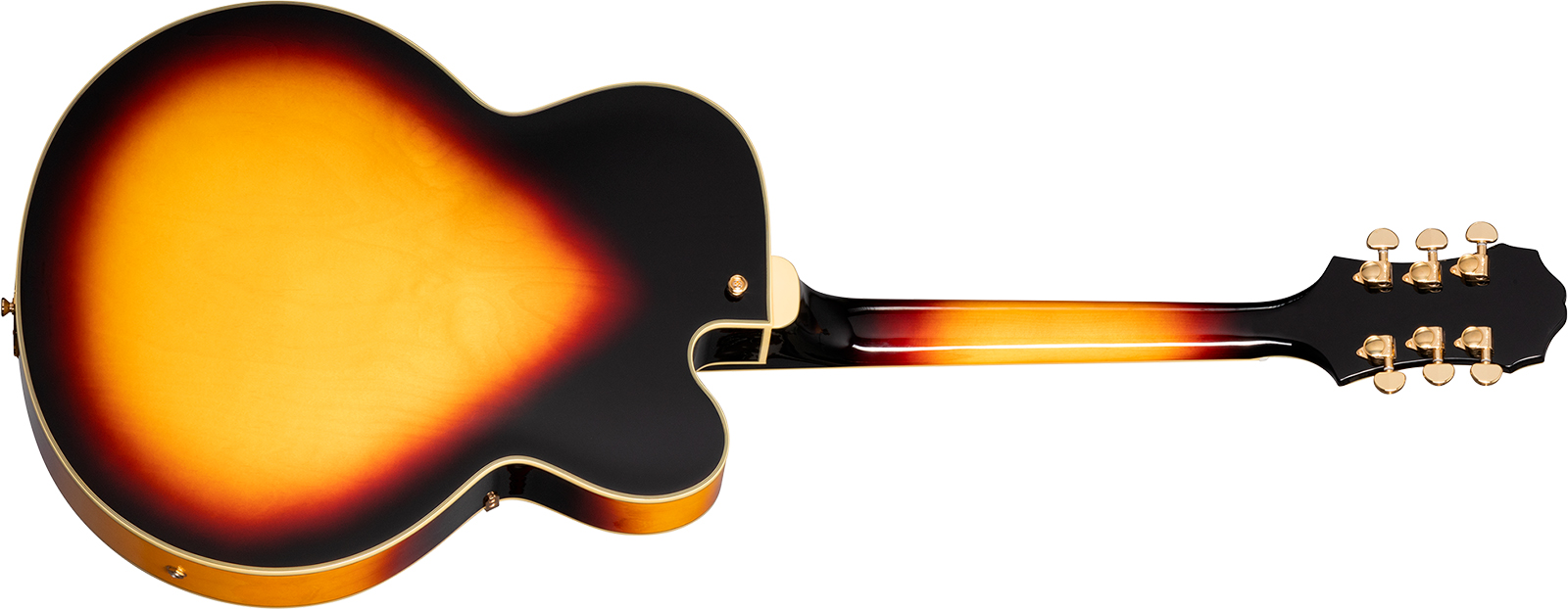 Epiphone Broadway Lh Original Archtops Gaucher 2h Ht Rw - Vintage Sunburst - Guitare Électrique 3/4 Caisse & Jazz - Variation 1