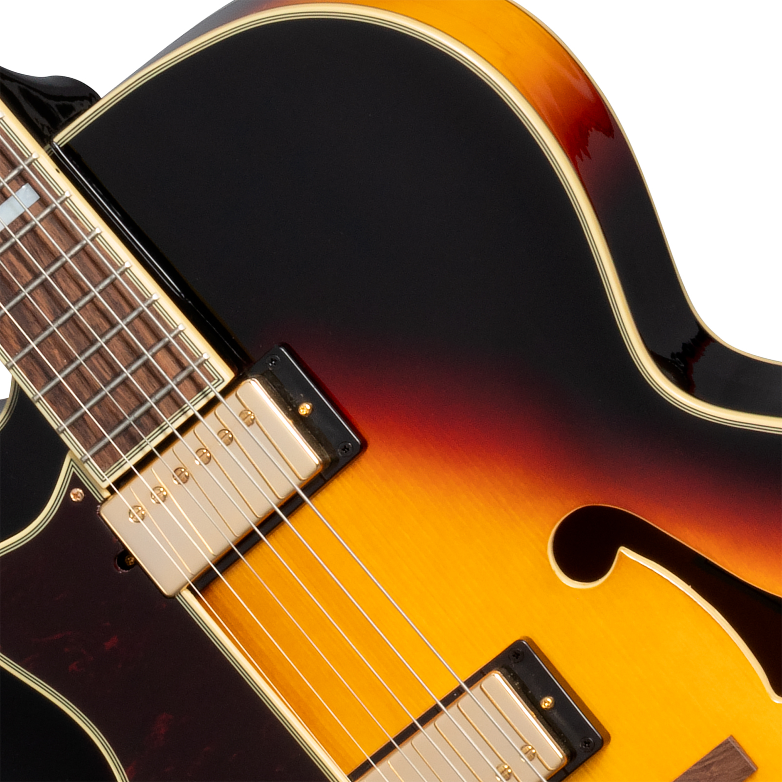 Epiphone Broadway Lh Original Archtops Gaucher 2h Ht Rw - Vintage Sunburst - Guitare Électrique 3/4 Caisse & Jazz - Variation 2