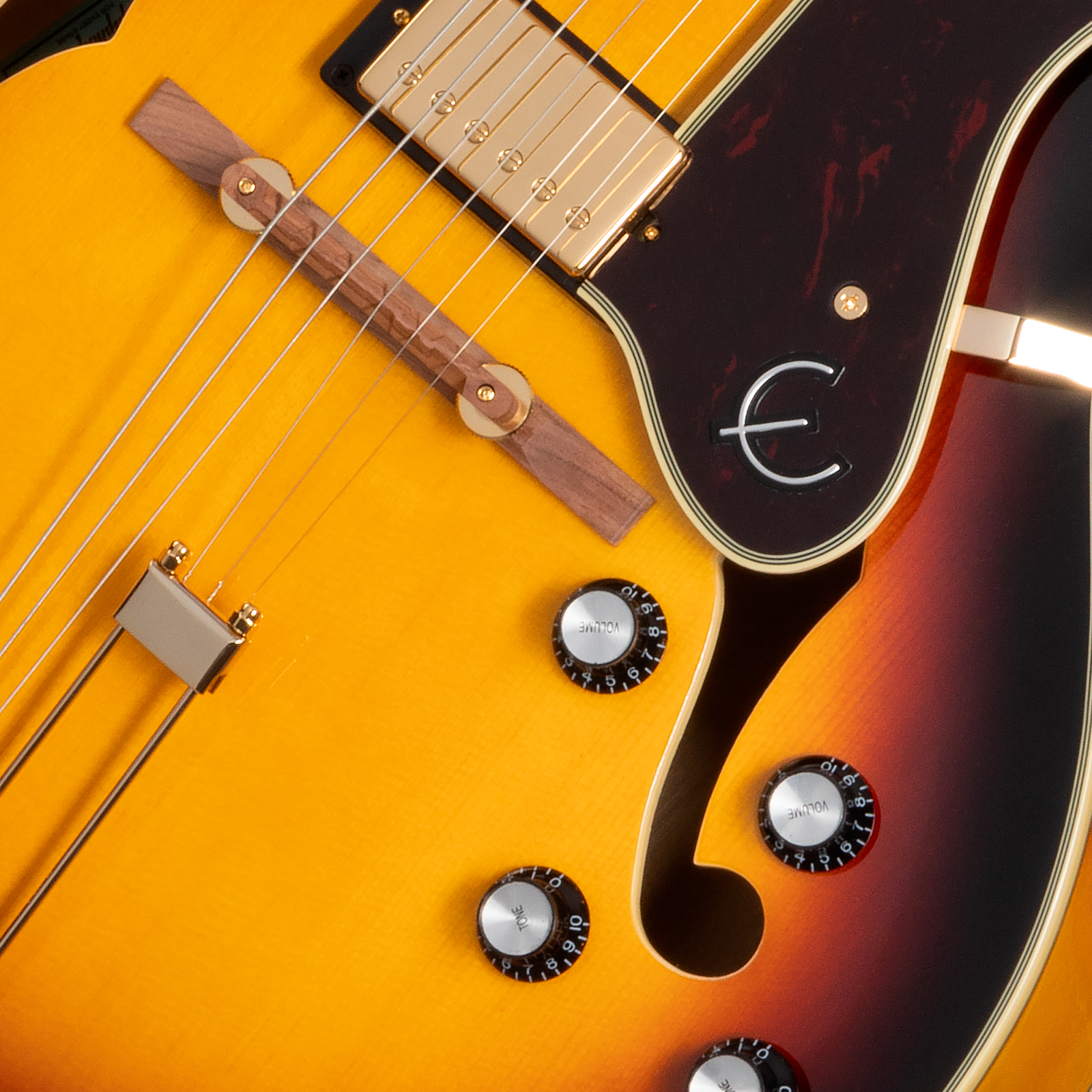 Epiphone Broadway Original Archtops 2h Ht Rw - Vintage Sunburst - Guitare Électrique 3/4 Caisse & Jazz - Variation 3