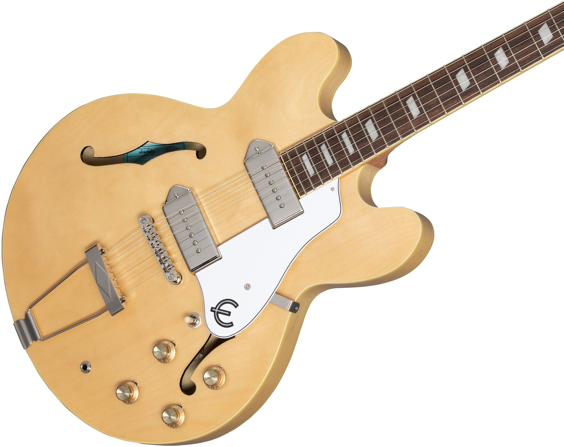 Epiphone Casino Archtop 2023 2s P90 Ht Lau - Natural - Guitare Électrique 1/2 Caisse - Variation 3