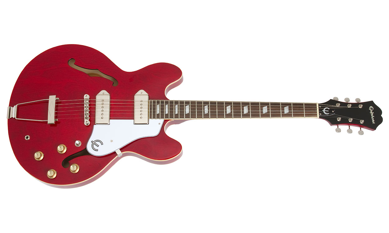 Epiphone Casino Ch - Cherry - Guitare Électrique 1/2 Caisse - Variation 1