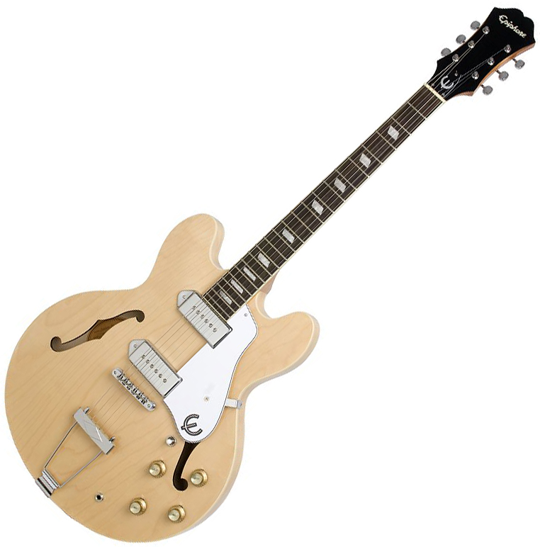 Epiphone Casino 2p90 Ht Pf - Natural - Guitare Électrique 1/2 Caisse - Variation 2