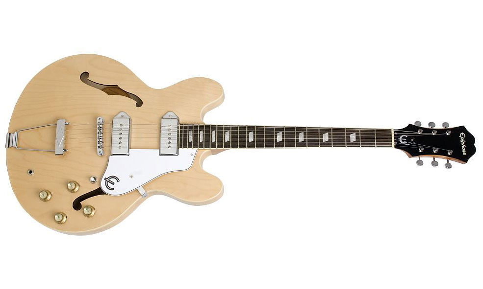 Epiphone Casino 2p90 Ht Pf - Natural - Guitare Électrique 1/2 Caisse - Variation 1