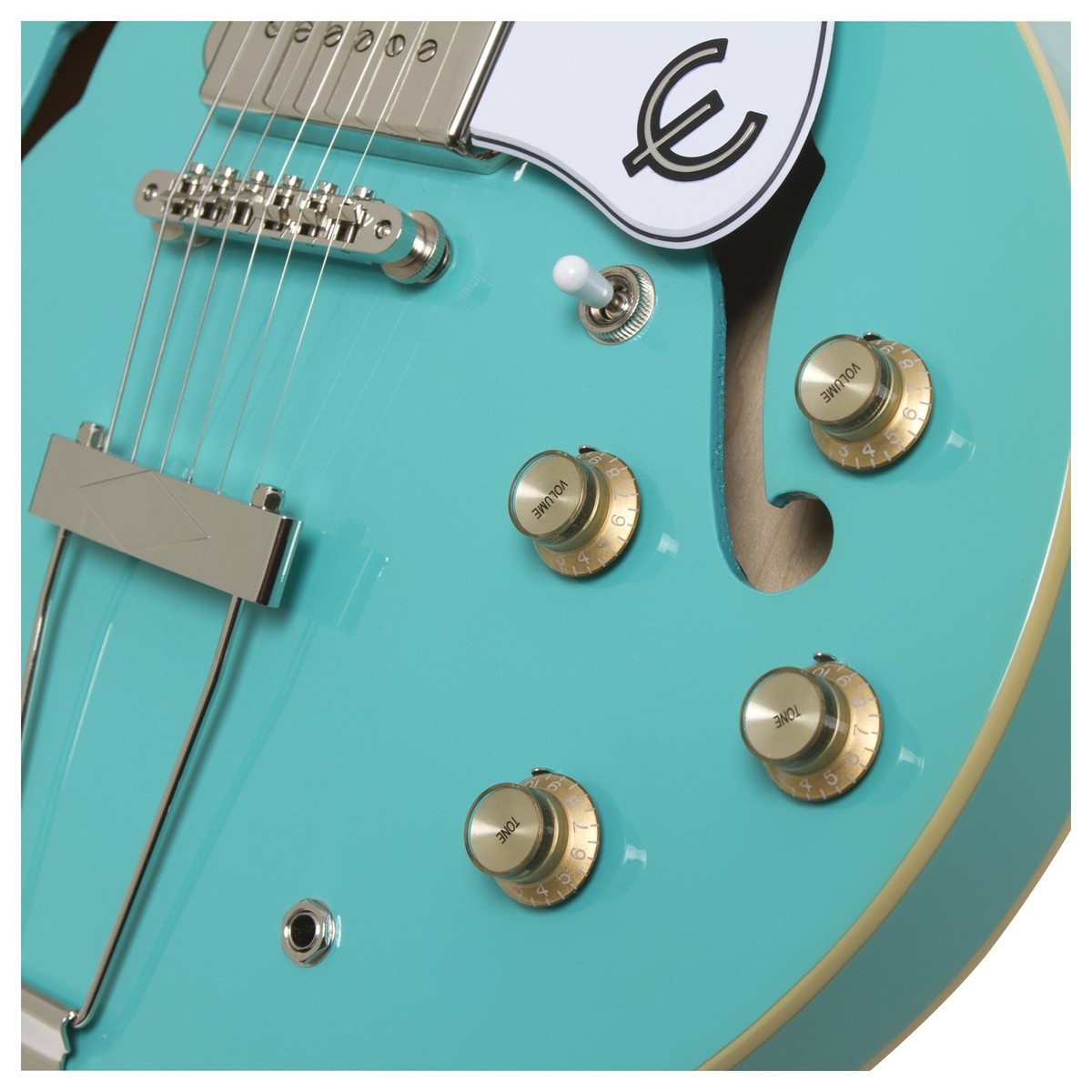 Epiphone Casino Coupe Archtop 2019 2p90 Ht Pf - Turquoise - Guitare Électrique 1/2 Caisse - Variation 1