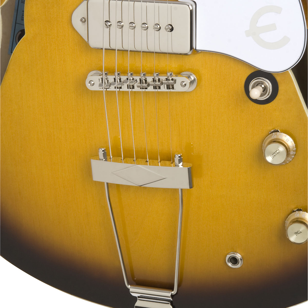 Epiphone Casino John Lennon 1965 Inspired By Ch Vintage Sunburst - Guitare Électrique 1/2 Caisse - Variation 1