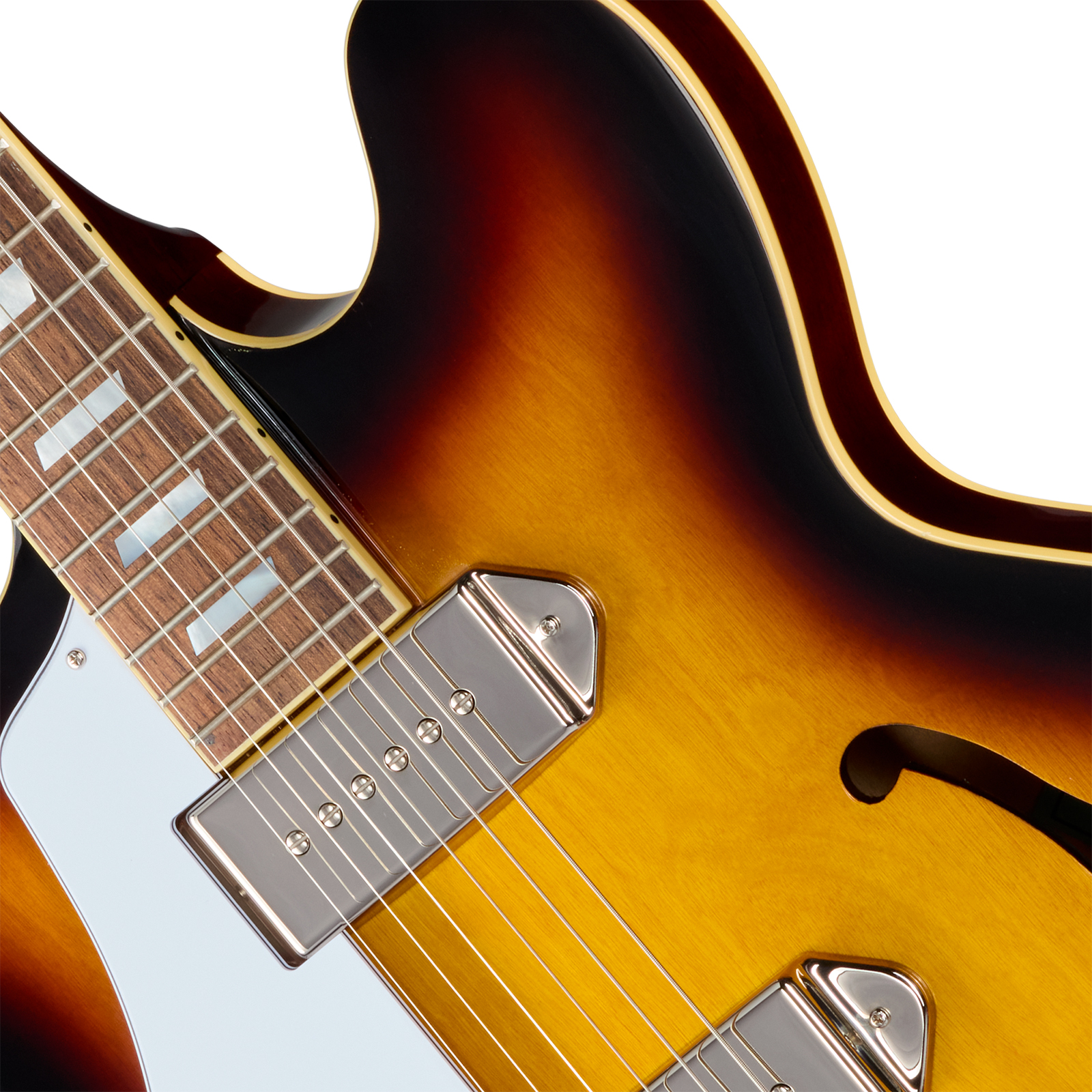 Epiphone Casino Lh Original Archtops Gaucher 2s P90 Ht Rw - Vintage Sunburst - Guitare Électrique 1/2 Caisse - Variation 2