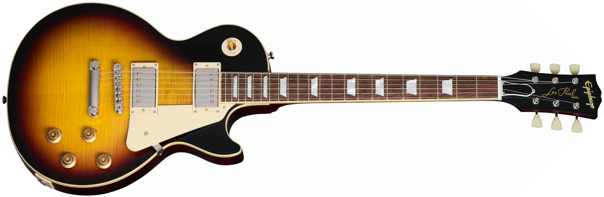 Epiphone 1959 Les Paul Standard Inspired By 2h Gibson Ht Lau - Vos Tobacco Burst - Guitare Électrique Single Cut - Main picture