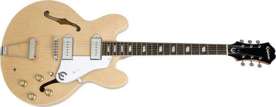 Epiphone Casino 2p90 Ht Pf - Natural - Guitare Électrique 1/2 Caisse - Main picture