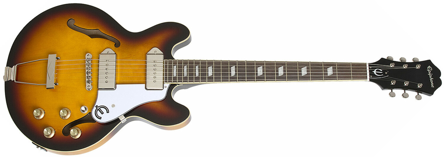 Epiphone Casino Coupe Ch - Vintage Sunburst - Guitare Électrique 1/2 Caisse - Main picture