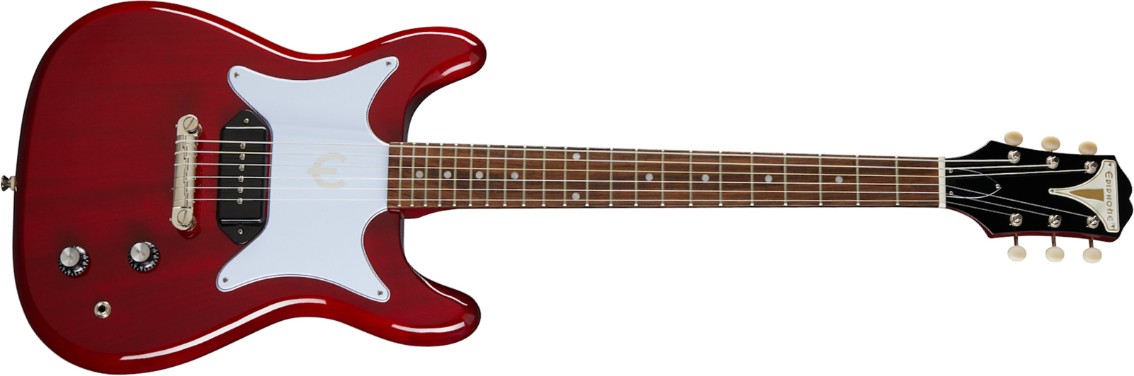 Epiphone Coronet S P90 Ht Lau - Cherry - Guitare Électrique RÉtro Rock - Main picture