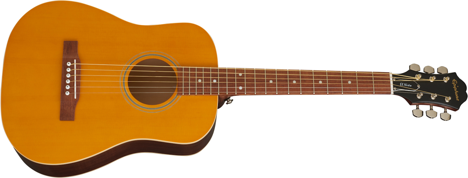 Epiphone El Nino Travel Acoustic Outfit Mini Dreadnought Epicea Agathis Gra +housse - Antique Natural - Guitare Acoustique Voyage - Main picture