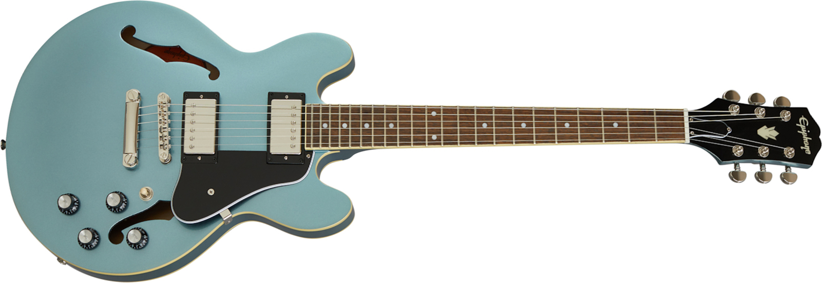 Epiphone Es-339 Inspired By Gibson 2020 2h Ht Rw - Pelham Blue - Guitare Électrique 1/2 Caisse - Main picture