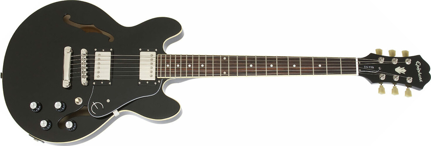 Epiphone Es-339 Pro Ch - Ebony - Guitare Électrique 1/2 Caisse - Main picture