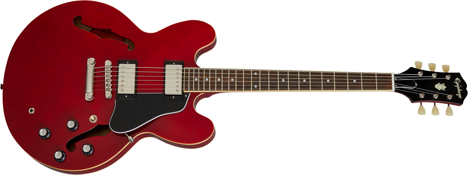 Epiphone Es335 Ibg 2h Ht Rw - Cherry - Guitare Électrique 1/2 Caisse - Main picture