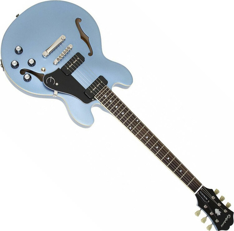 Epiphone Es339 P90 Pro Ltd Run 2014 Ch Pelham Blue - Guitare Électrique 1/2 Caisse - Main picture