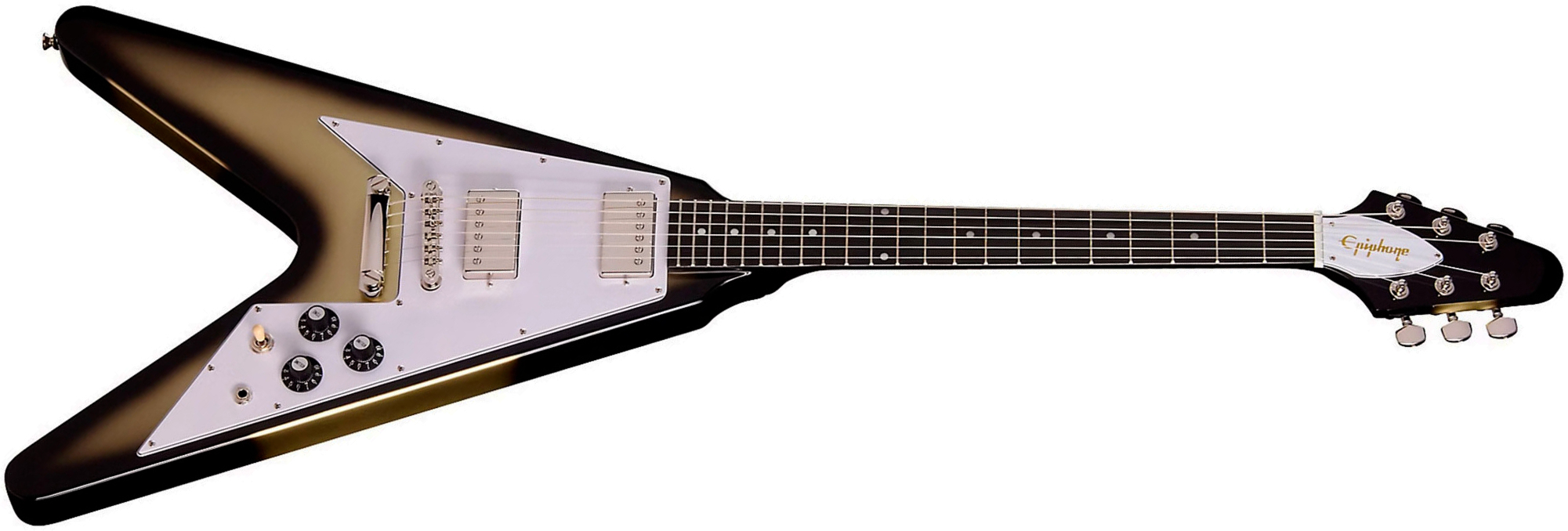 Epiphone Flying V 2h Ht Eb - Silverburst - Guitare Électrique MÉtal - Main picture