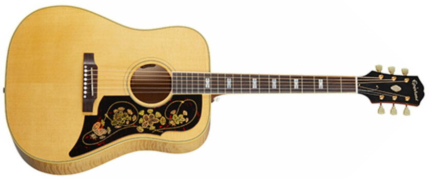 Epiphone Frontier Usa Dreadnought Epicea Acajou Rw - Antique Natural - Guitare Electro Acoustique - Main picture