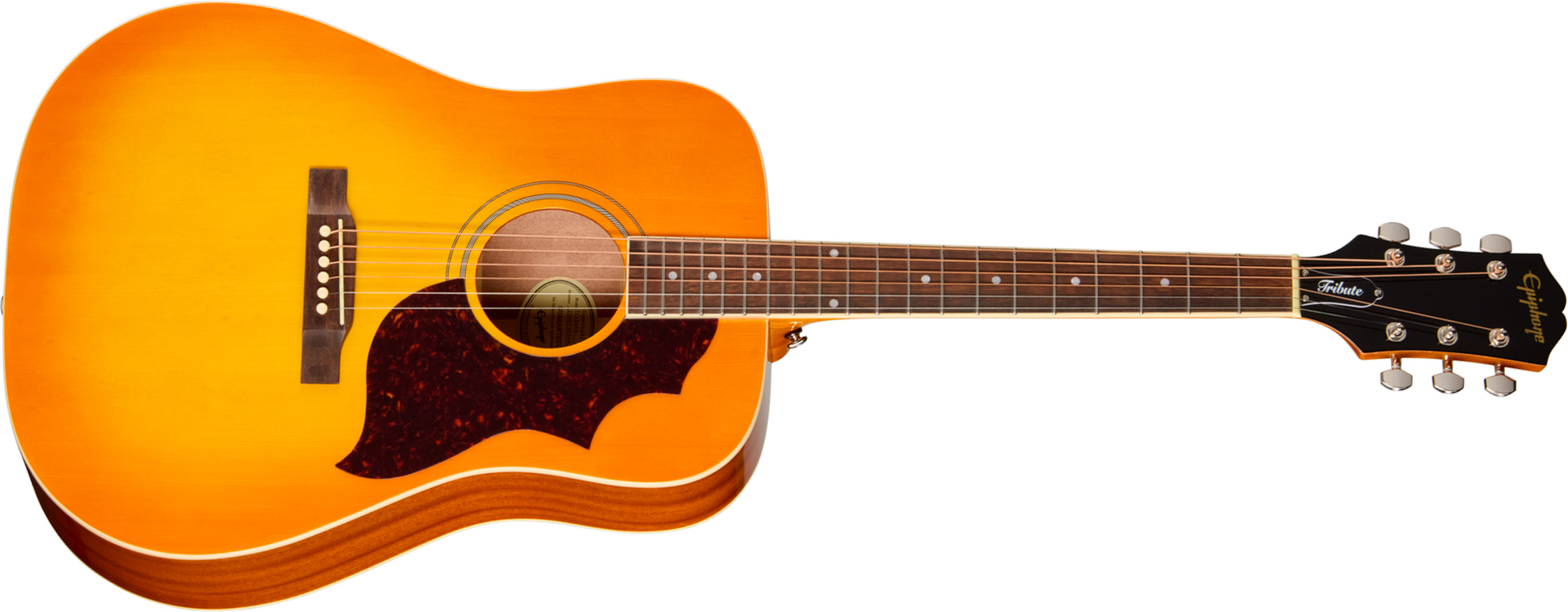 Epiphone Hummingbird Tribute Dreadnought Shsc Epicea Acajou Lau - Heritage Sunburst - Guitare Folk - Main picture