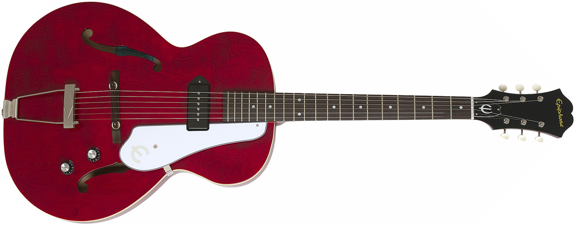 Epiphone Inspired By 1966 Century 2016 - Aged Gloss Cherry - Guitare Électrique 1/2 Caisse - Main picture