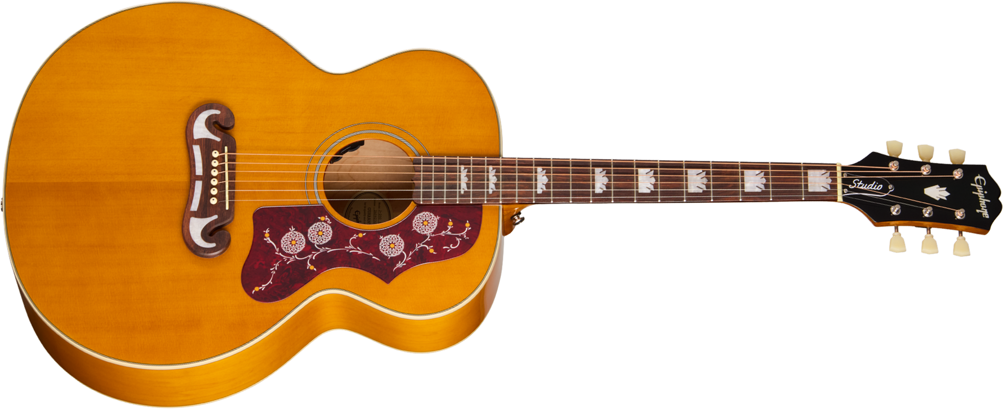 Epiphone J200 Studio Ibg Jumbo Epicea Acajou Rw - Natural - Guitare Folk - Main picture