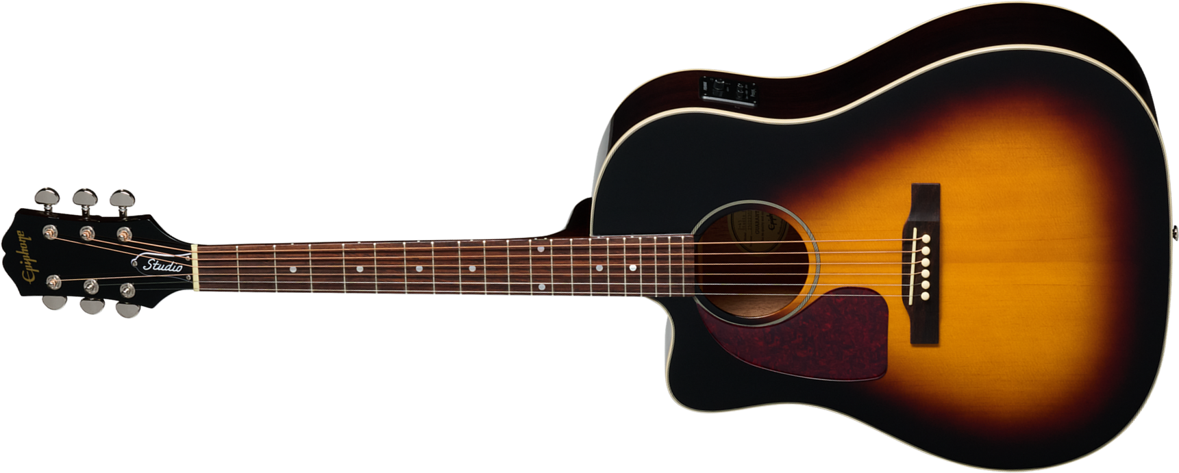 Epiphone J45 Studio Ec Lh Gaucher Ibg Dreadnought Cw Epicea Acajou Rw - Vintage Sunburst - Guitare Folk - Main picture