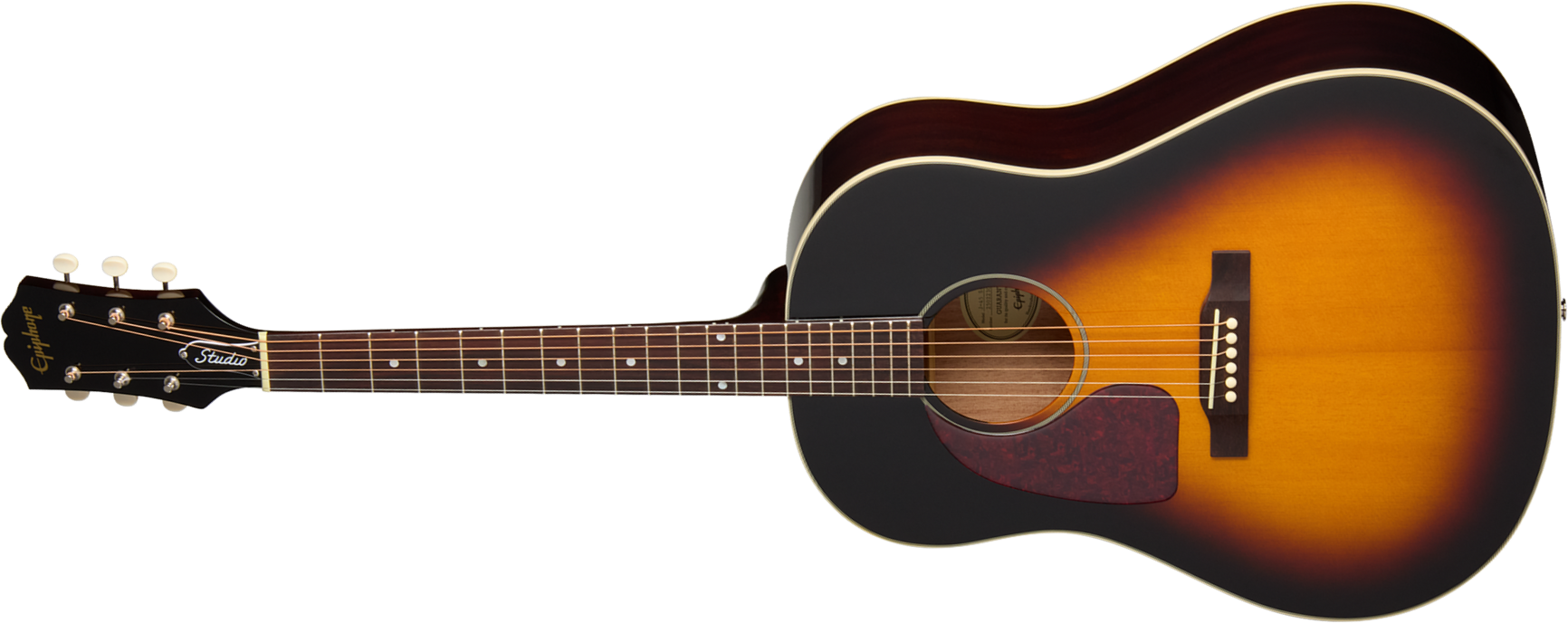 Epiphone J45 Studio Lh Gaucher Ibg Dreadnought Epicea Acajou Rw - Vintage Sunburst - Guitare Folk - Main picture