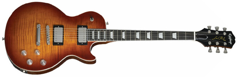 Epiphone Les Paul Modern Figured Inspired By 2h Ht Eb - Mojave Burst - Guitare Électrique Single Cut - Main picture