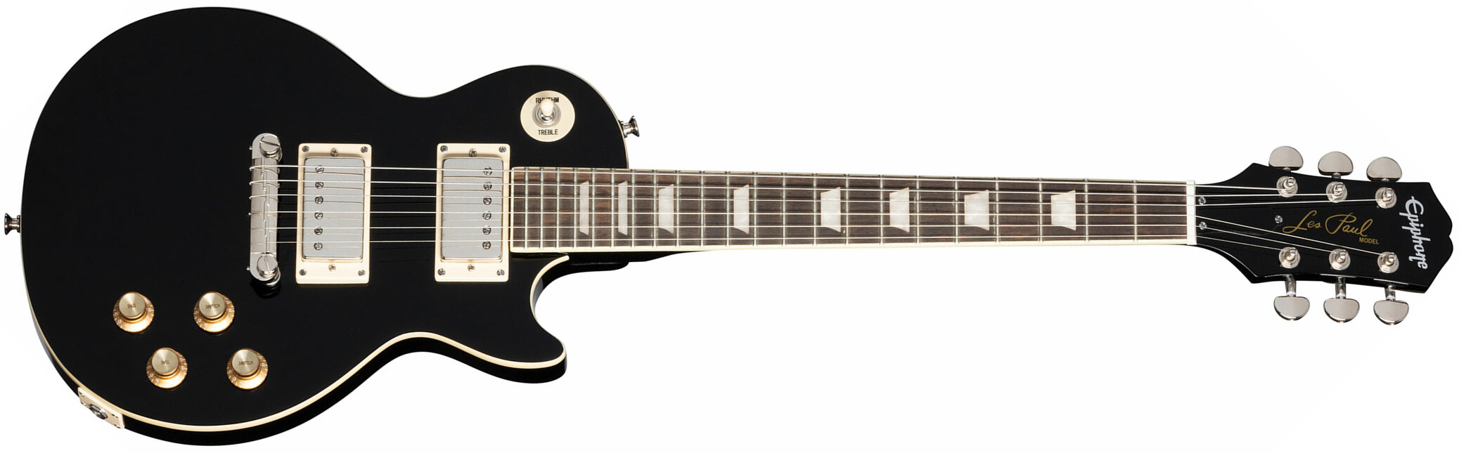 Epiphone Les Paul Power Players 2h Ht Lau - Dark Matter Ebony - Guitare Électrique Single Cut - Main picture