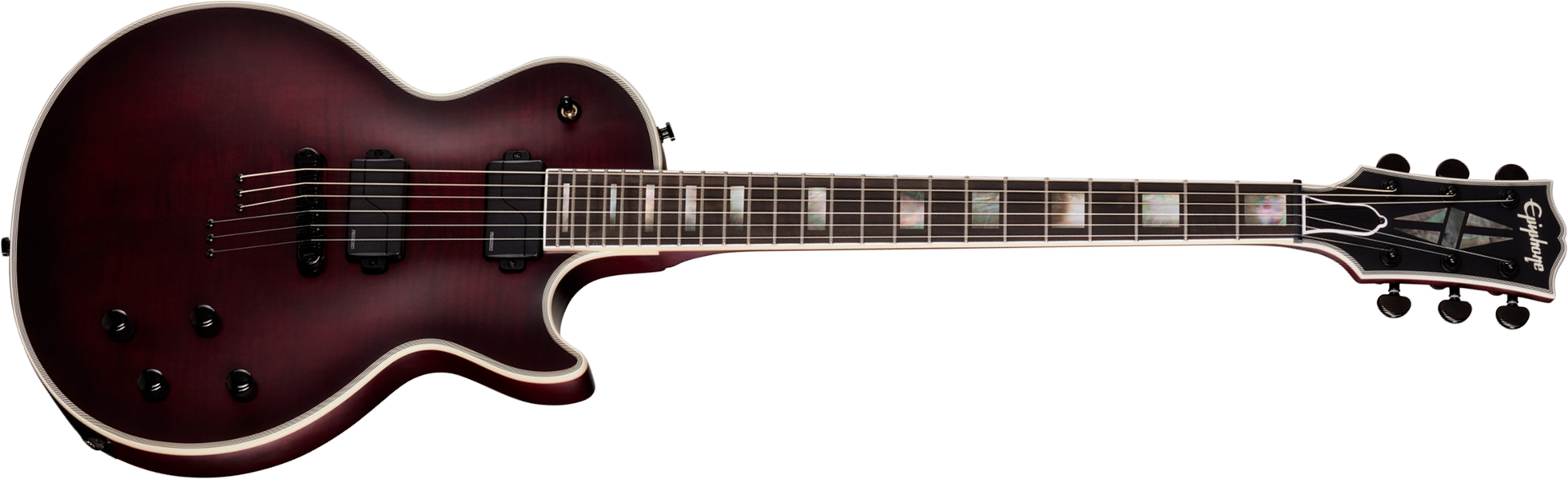 Epiphone Les Paul Prophecy Modern 2h Fishman Fluence Ht Eb - Crimson Fog Satin - Guitare Électrique Single Cut - Main picture