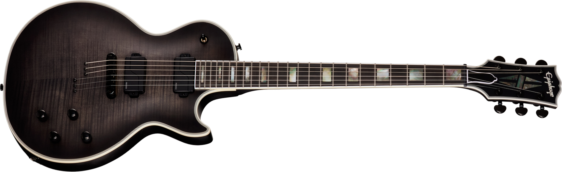 Epiphone Les Paul Prophecy Modern 2h Fishman Fluence Ht Eb - Obsidian Storm Satin - Guitare Électrique Single Cut - Main picture