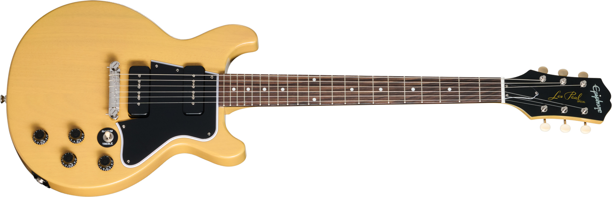 Epiphone Les Paul Special Double Cut Dc Ibg 2s P90 Ht Rw - Tv Yellow - Guitare Électrique Double Cut - Main picture
