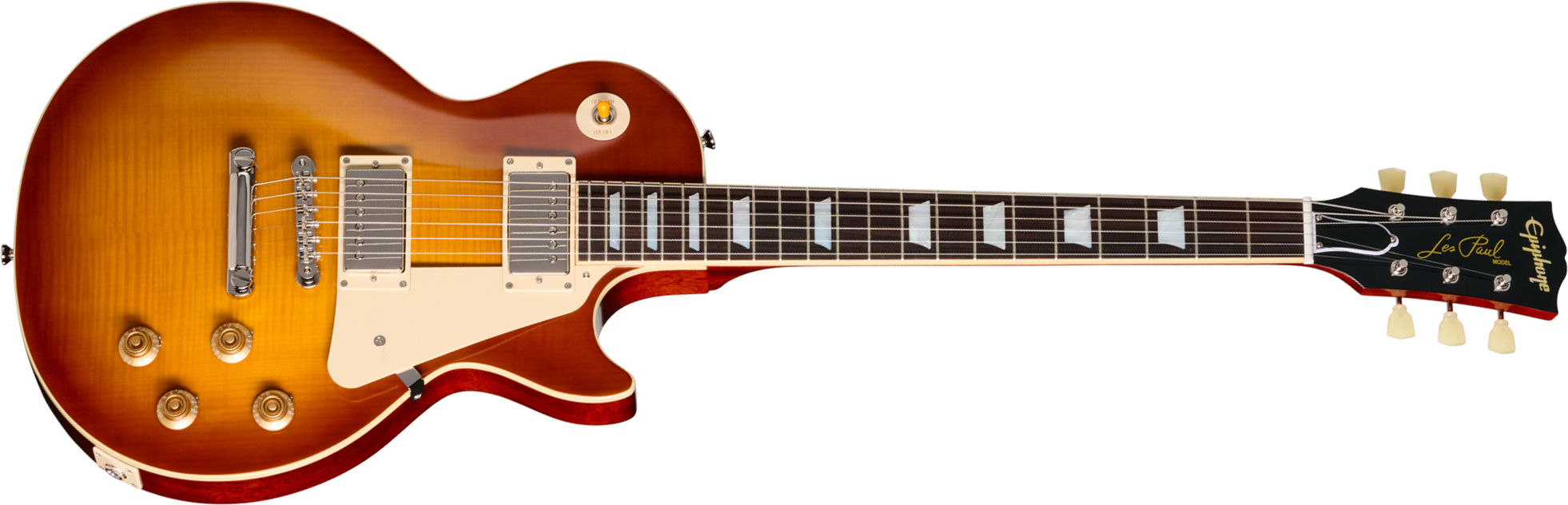 Epiphone Les Paul Standard 1959 Reissue Igc 2h Gibson Ht Rw - Golden Poppy Burst - Guitare Électrique Single Cut - Main picture
