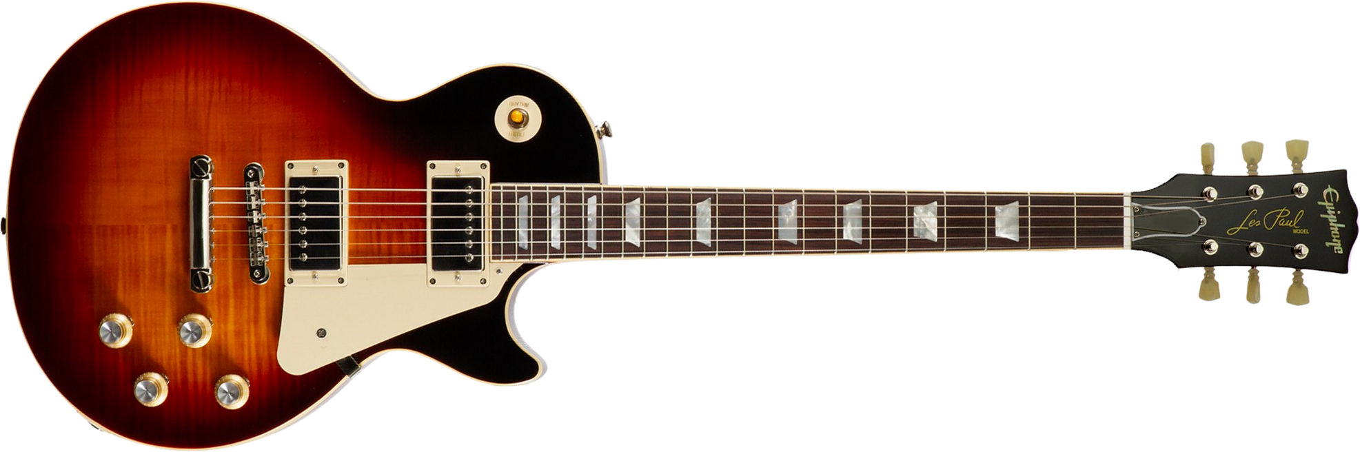 Epiphone Les Paul Standard 1960 Reissue Igc 2h Gibson Ht Rw - Washed Burgundy - Guitare Électrique Single Cut - Main picture