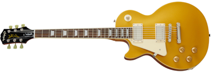 Epiphone Les Paul Standard 50s Lh Gaucher 2h Ht Rw - Metallic Gold - Guitare Électrique Gaucher - Main picture