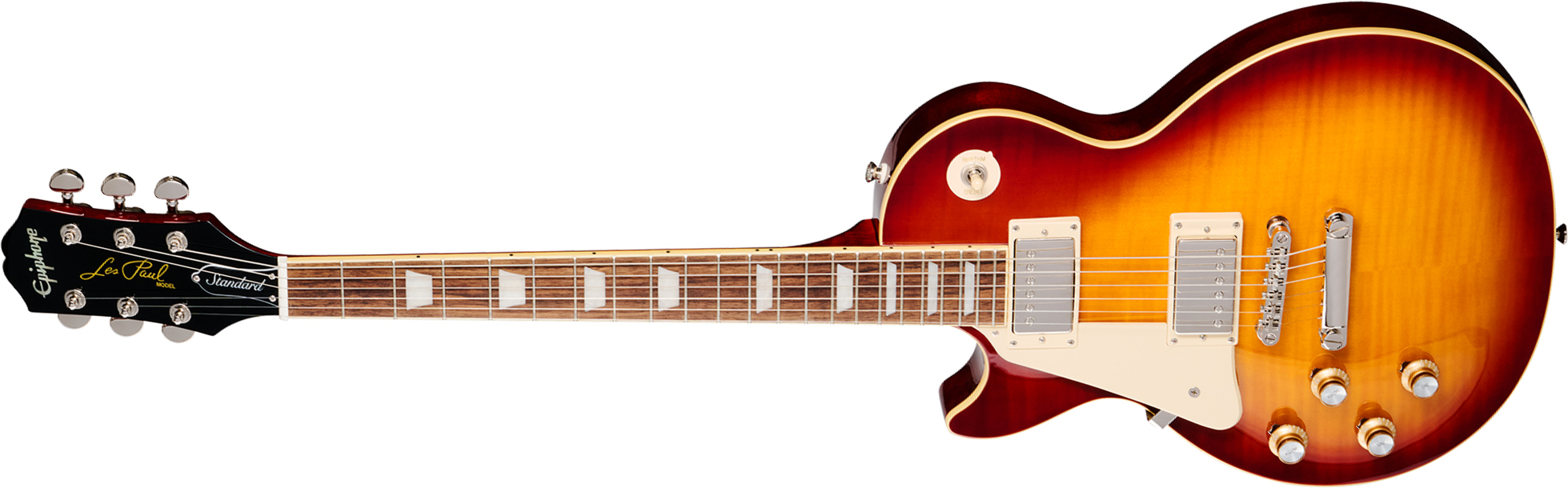 Epiphone Les Paul Standard 60s Figured Lh Ibg Original Gaucher 2h Ht Rw - Ice Tea Burst - Guitare Électrique Single Cut - Main picture