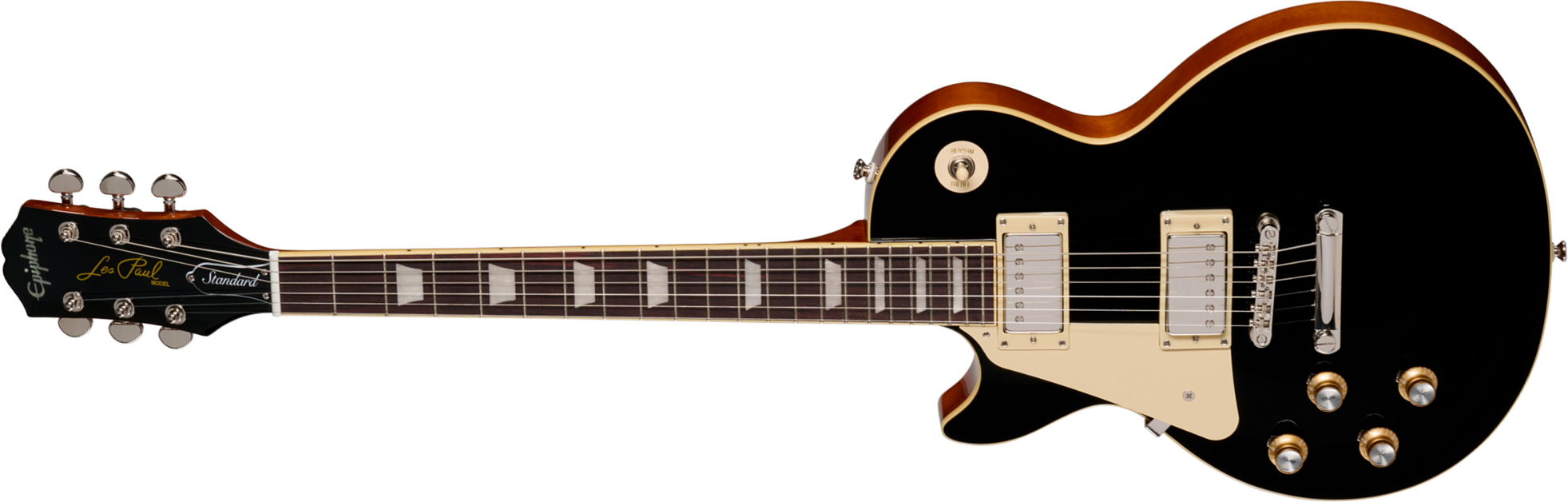 Epiphone Les Paul Standard 60s Lh Ibg Original Gaucher 2h Ht Rw - Ebony - Guitare Électrique Single Cut - Main picture