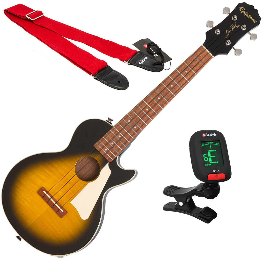 Epiphone Les Paul Tenor Acoustic/electric Ukulele Pack + X-tone Xg 3111 Strap + X-tone 3110 Tuner - Pack Ukulele - Main picture